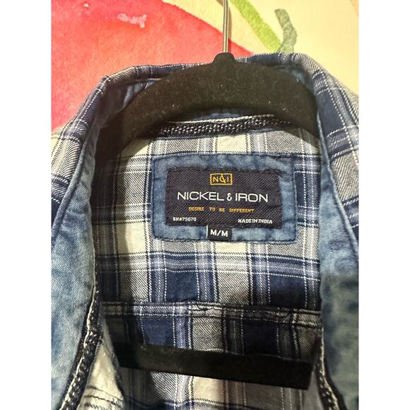 Nickel & Iron Long Sleeve Plaid Shirt - Size Medium - Picture 3 of 4